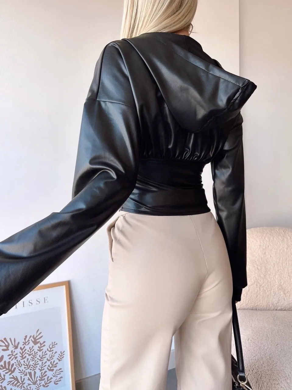 Kapuşonlu Yarım Fermuar Ceket - 0274