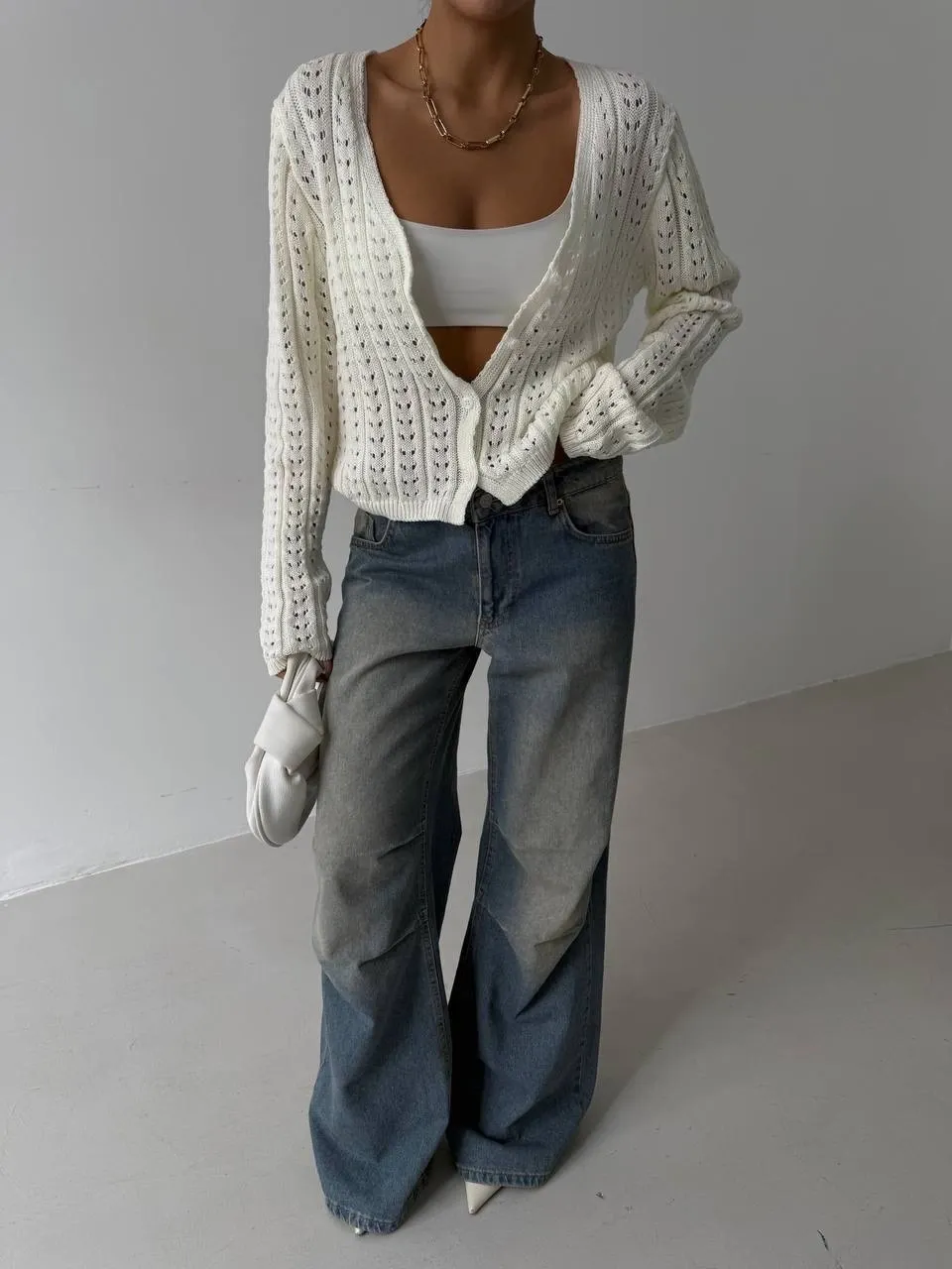 Kadın Örgü Detaylı Reglan Kol Triko Hırka Ceket - 0239