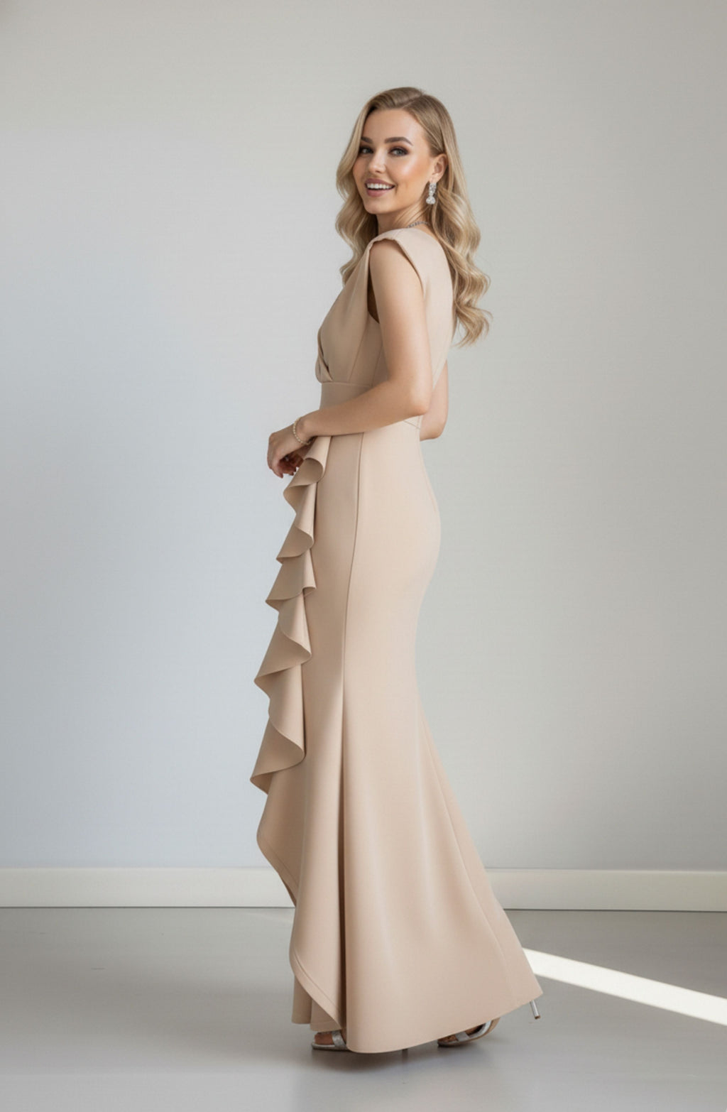 Kruvaze Yaka Abiye Elbise - 0216