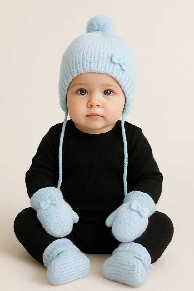 Yenidoğan 0-12 Ay Bere - Eldiven - Patik - 0222