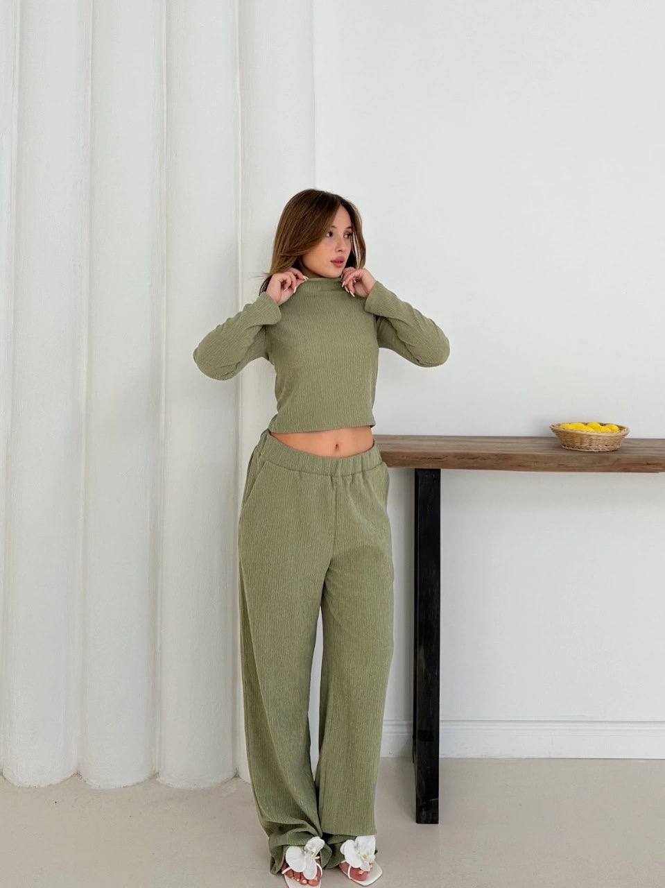 Boğazlı Örme Alt Üst Takım - 0196