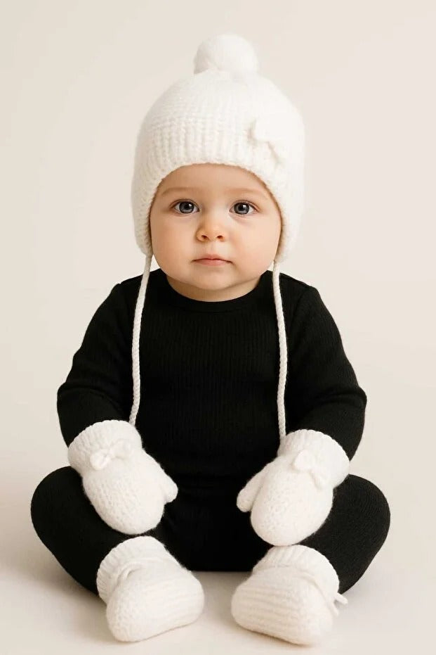 Yenidoğan 0-12 Ay Bere - Eldiven - Patik - 0221