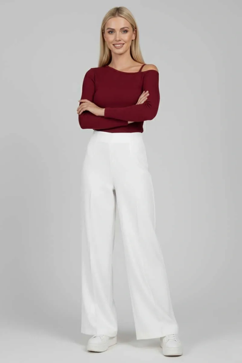 Tek Omuz Askı Detay Bluz - 0252