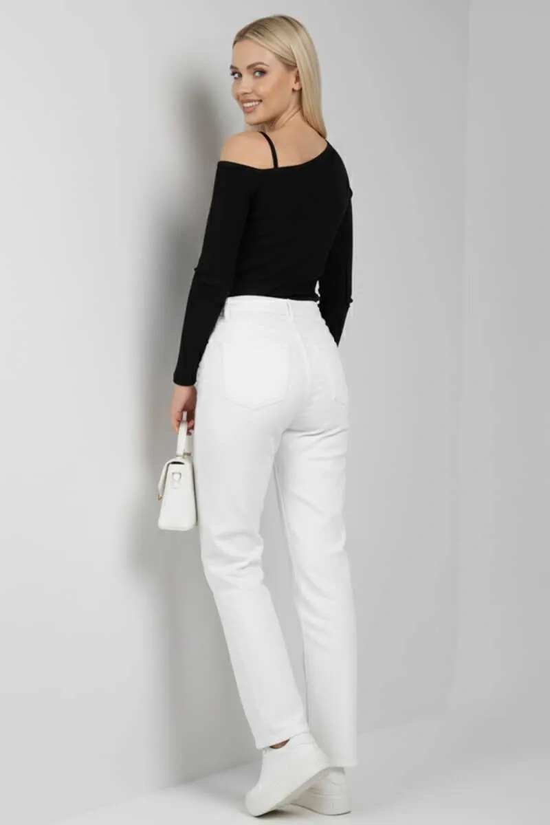 Tek Omuz Askı Detay Bluz - 0253