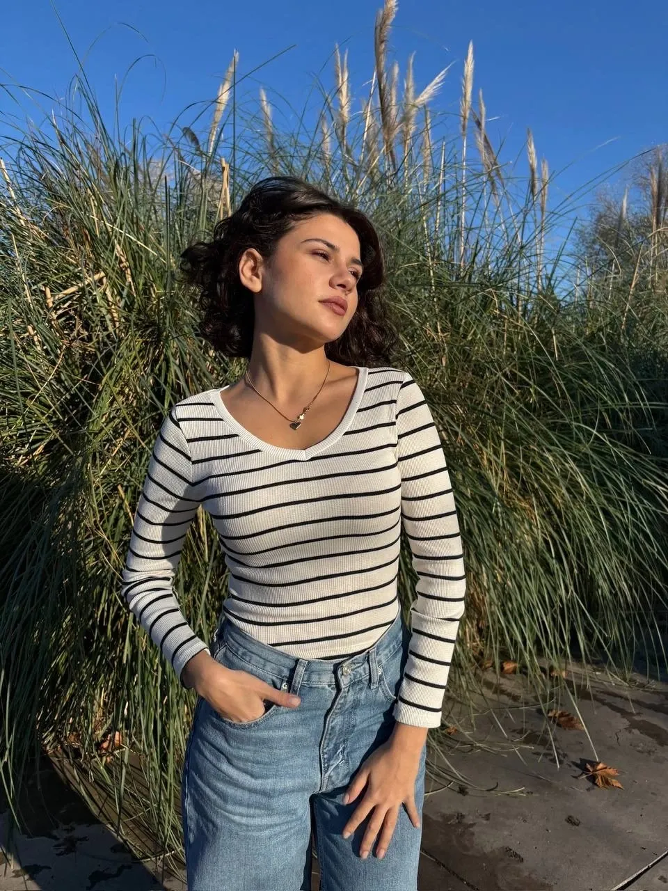 V Yaka Yeni Sezon Bluz - 0262